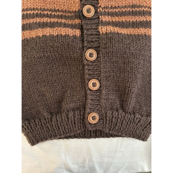 1-2T Boys Two-Tone, Hand Knitted Baby Cardigan Sweater, Warm, Soft & Comfy - Picture 13 of 14